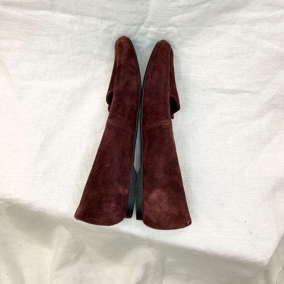 Gap Women's Burgundy/Wine Genuine Suede Leather Slip on Loafer - Picture 7 of 12